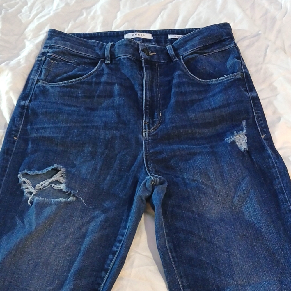 Super High Rise Skinny Jeans by Guess